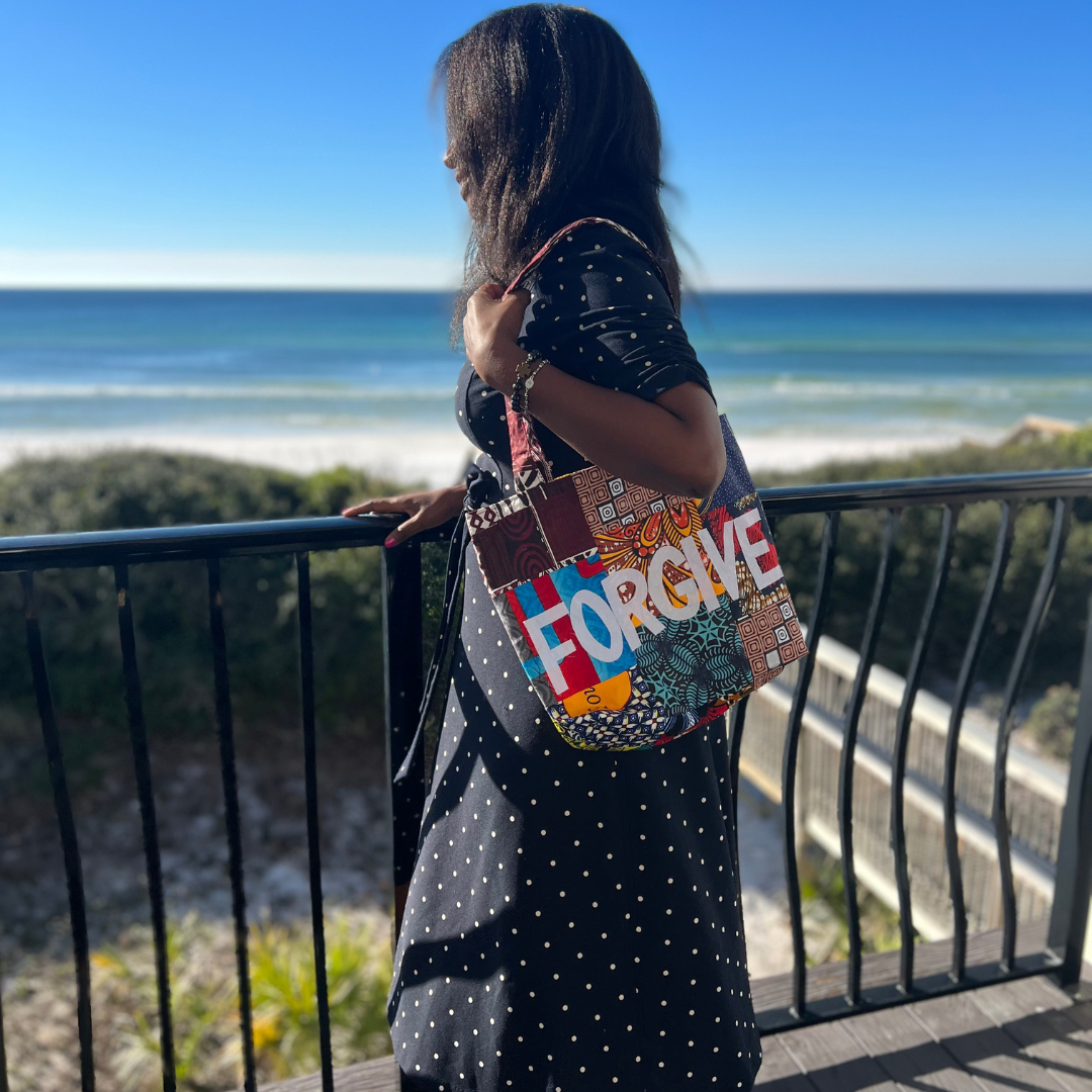 Made In Rwanda Bags Rwandan Hand-Made Patchwork Fabric Forgive/Pray Tote Bags – www ...
