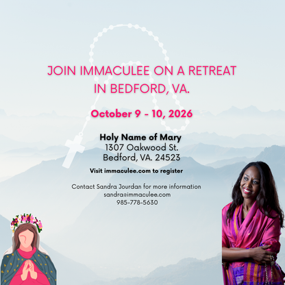 Bedford VA October 9 - 10, 2026 with Immaculee