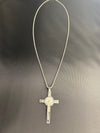Large Solid Sterling Silver St. Benedict Crucifix with a Chain