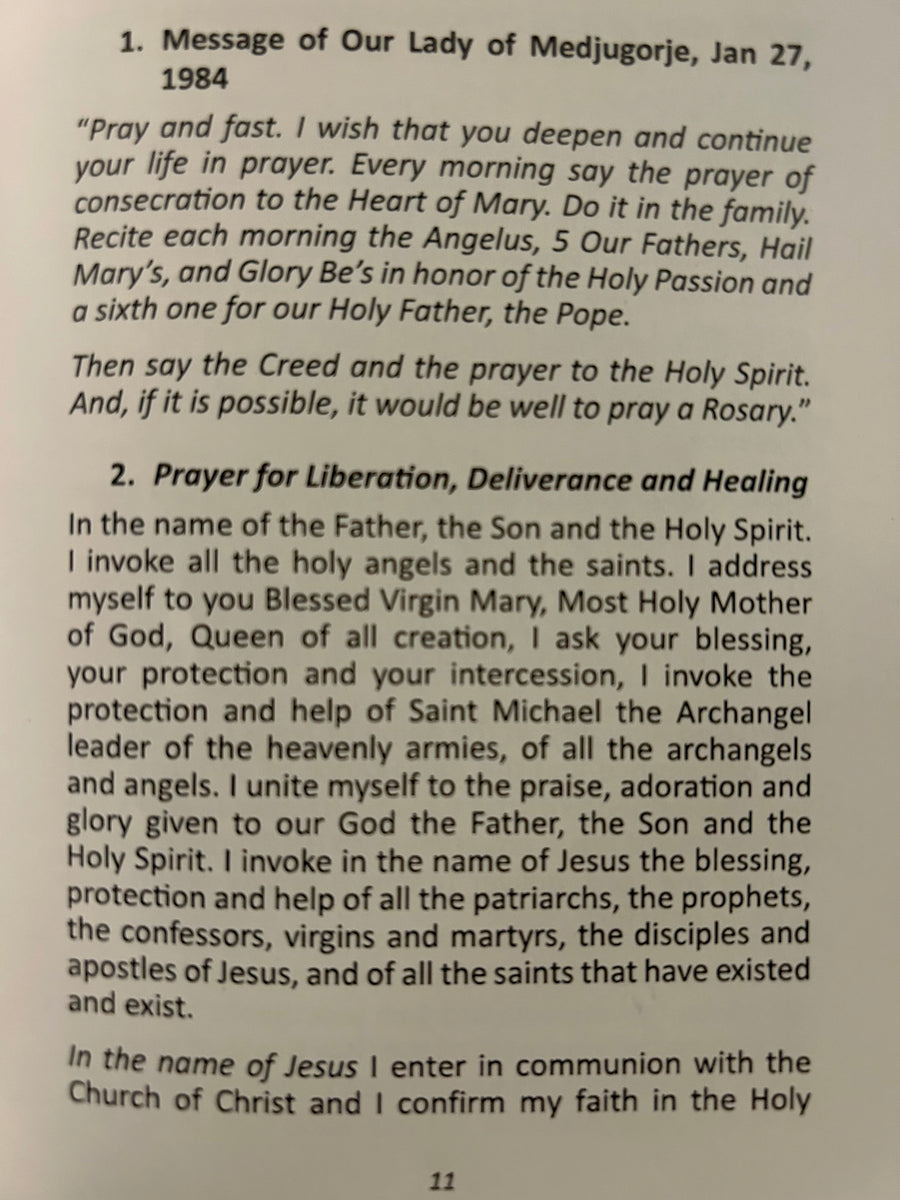 Daily Catholic Prayers Booklet with Deliverance Prayer 50 Pages