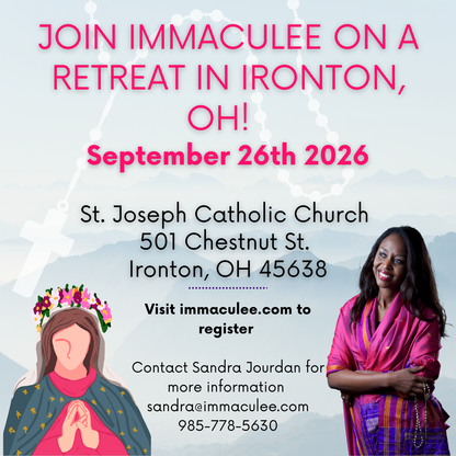 Ironton, OH Retreat September 26, 2026 with Immaculee