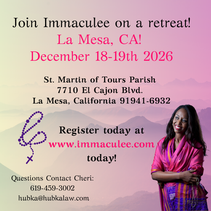 La Mesa, CA December 18 -19, 2026 with Immaculee