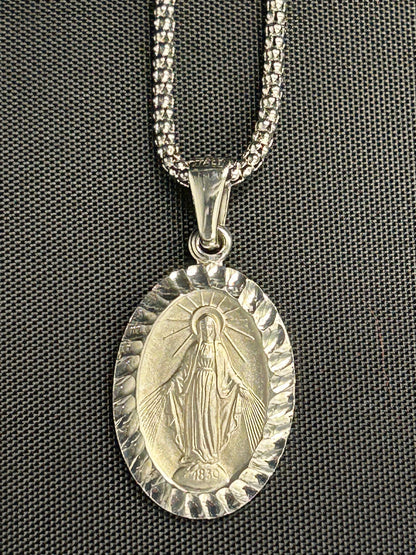 Large Men/Women 925 Sterling Silver Miraculous Medal