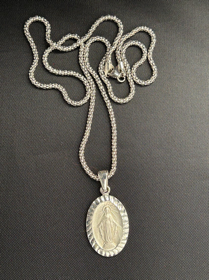 Large Men/Women 925 Sterling Silver Miraculous Medal