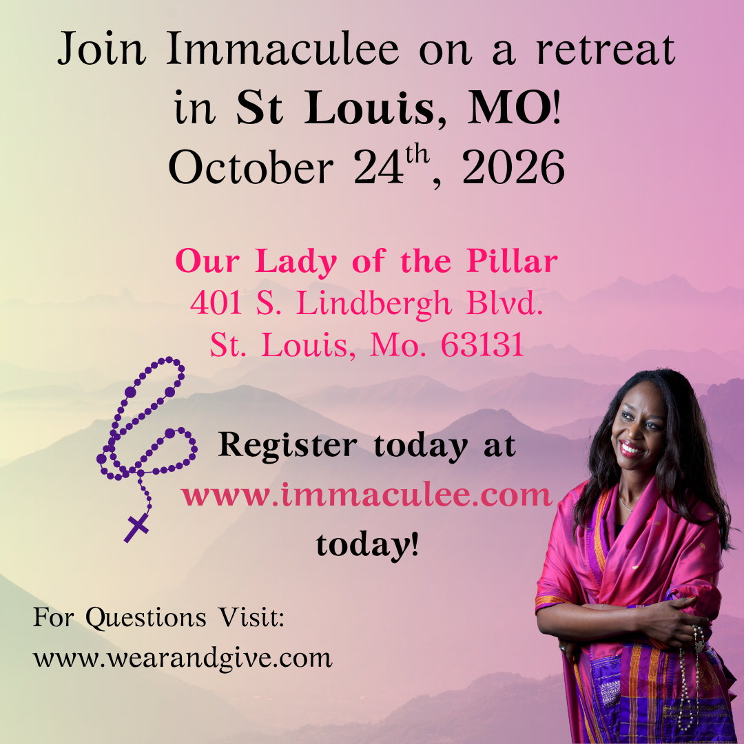 St. Louis MO October 24, 2026 - ONE DAY ONLY Retreat with Immaculee