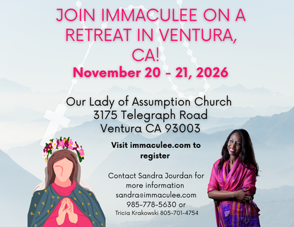Ventura, CA Retreat November 20-21, 2026 with Immaculee