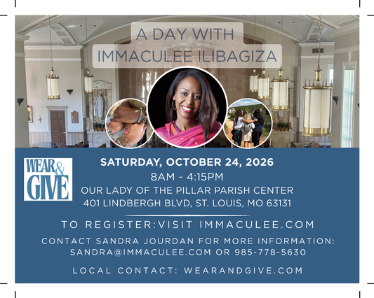 St. Louis MO October 24, 2026 - ONE DAY ONLY Retreat with Immaculee
