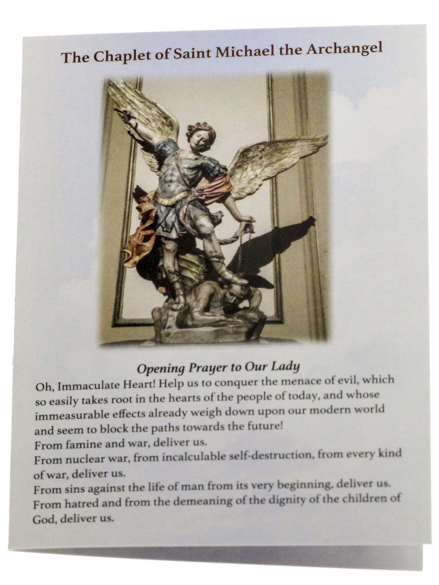 100 St Michael Chaplet Rosary Prayer Booklets