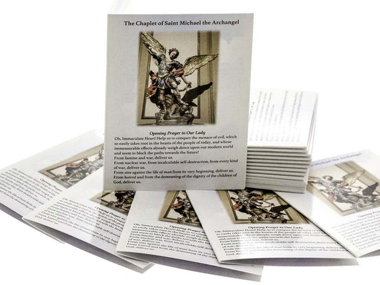 100 St Michael Chaplet Rosary Prayer Booklets