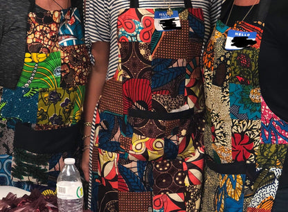 Rwandan fabric print apron for men and women