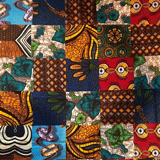 Couverture rwandaise colorée pour lit et canapé (59x47 pouces)