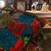 Rwandan throw blanket-colorful cover for bed & couch (59x47 inches)