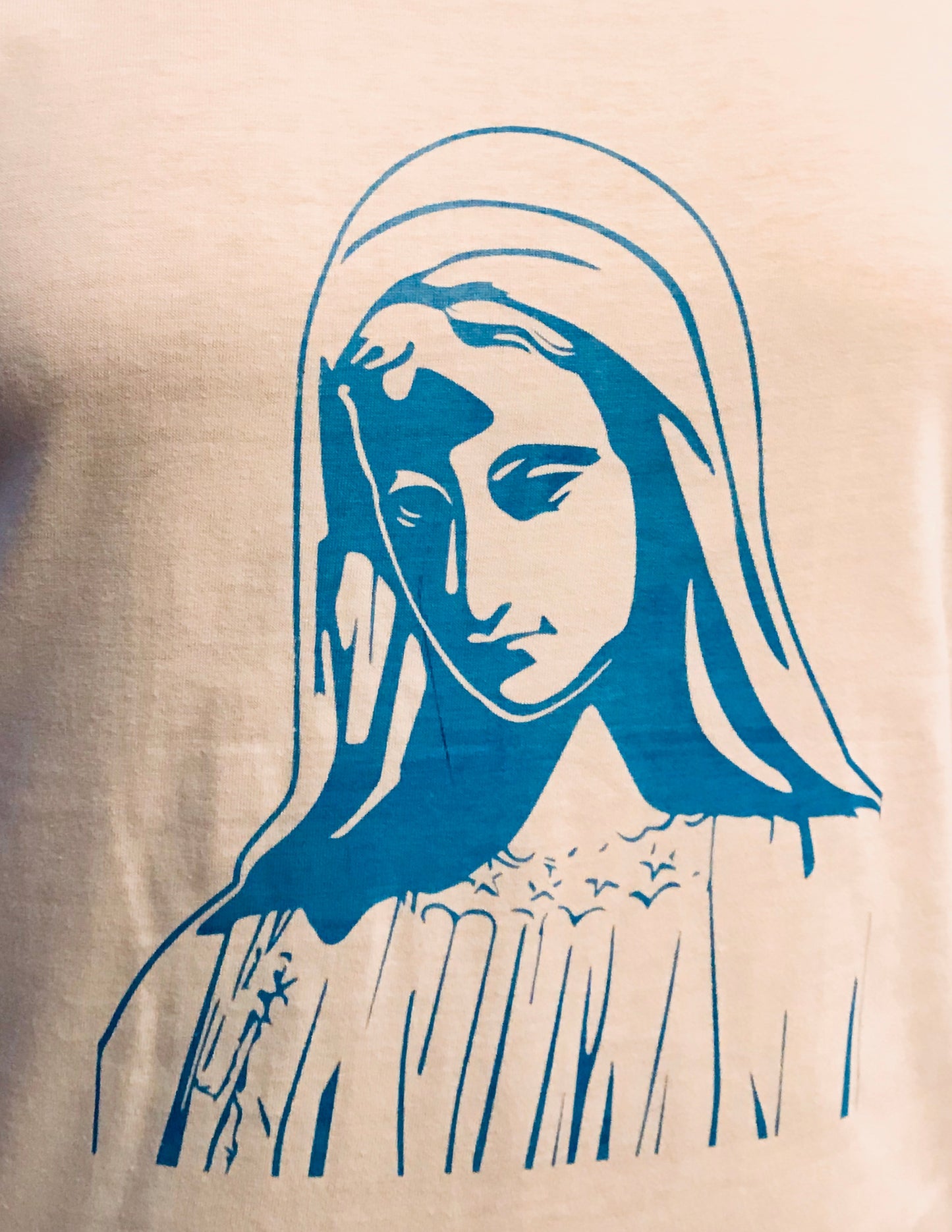 T-shirt blanc Vierge Marie